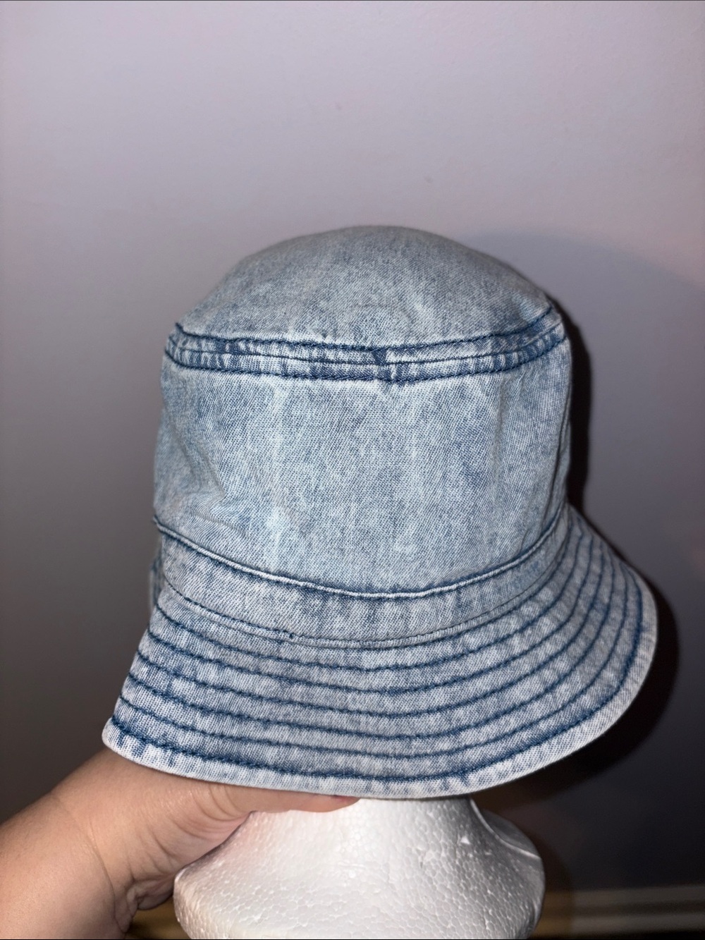 Adidas Chambray Denim Blue Wash Embroidered Logo Bucket Hat OSFM 2021 style - Picture 3 of 14